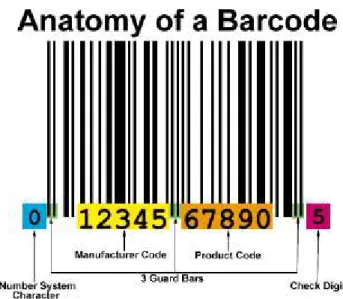 Gambar 2.8 Anatomi dari sebuah barcode  (Sumber : Kato 2010: 54)