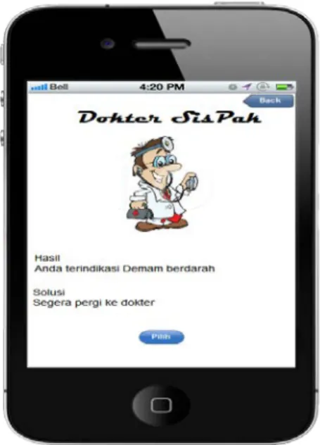 Gambar 8.PrototypeTampilan Hasil Diagnosa 