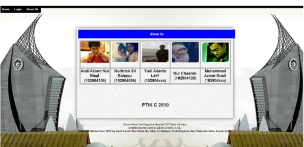 Gambar 6. Halaman About Us 