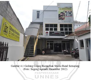 Gambar 4.1 Gedung Gilang Ramadhan Studio Band Semarang 