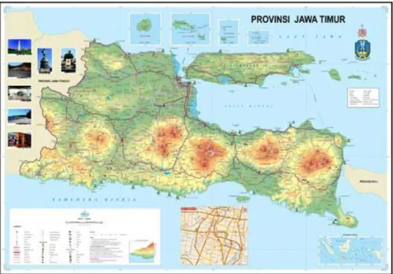Gambar 1.1: Peta Provinsi Jawa Timur 