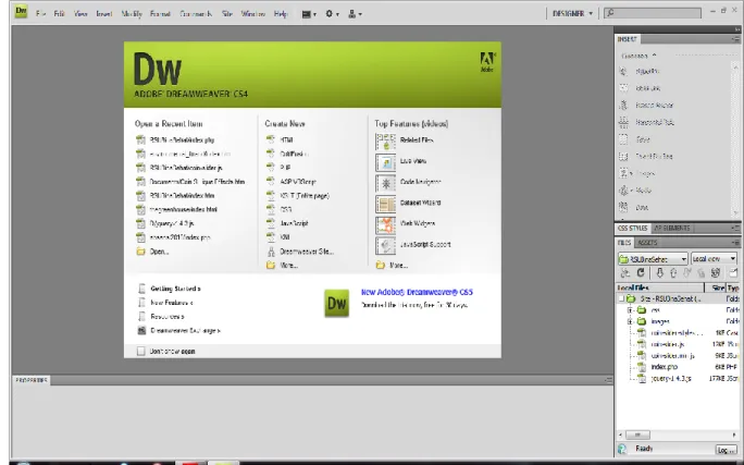 Gambar 2.3 Adobe Dreamweaver CS4 