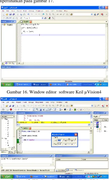 Gambar 16. Window editor  software Keil µVision4 