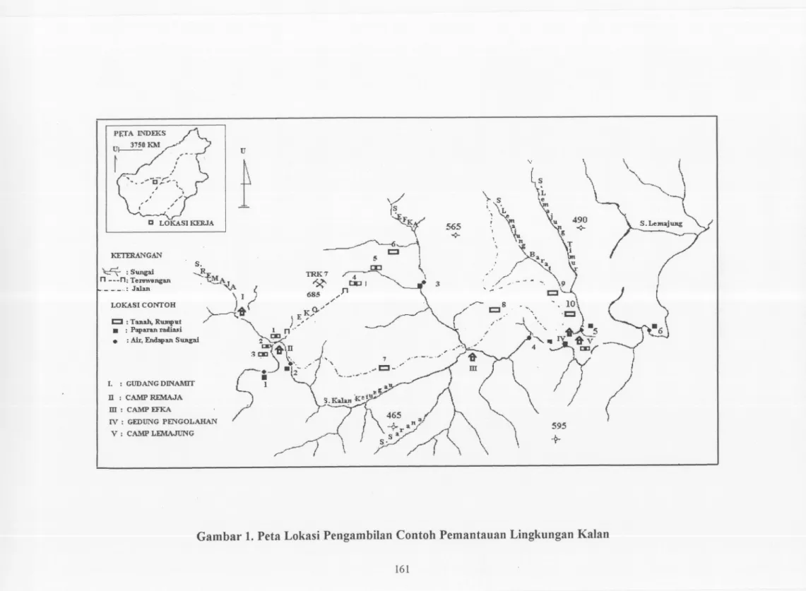 Gambar 1. Peta Lokasi Pengambilan Contoh Pemantauan LingkunganKalan 161