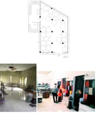 Gambar Showroom sebelum dan setelah di redesign