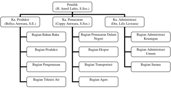 Gambar 7.  Struktur Organisasi UKM “Petikan Cita Halus” Citayam, Bogor 