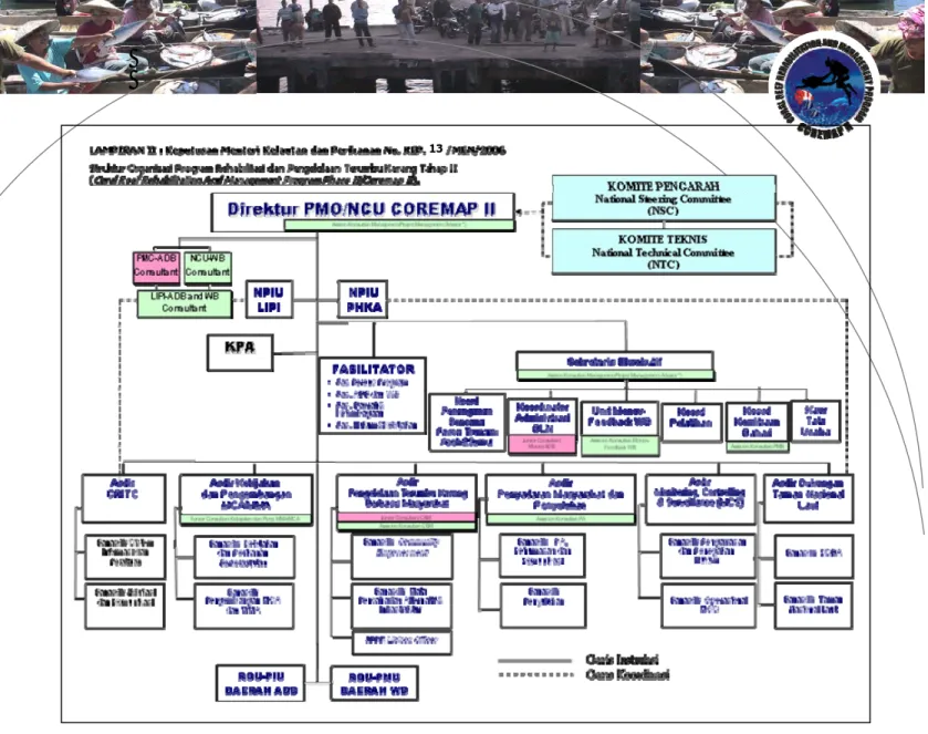 Gambar 3.1a. Struktur Organisasi NCU C OREMAP  II 