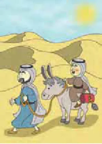 Gambar 1.10 : Seorang anak  menaiki keledai.
