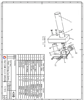 Gambar 2: Desain awal  mesin stirling tipe gamma  Tabel 2: Komponen dan bahan yang digunakan pada mesin 