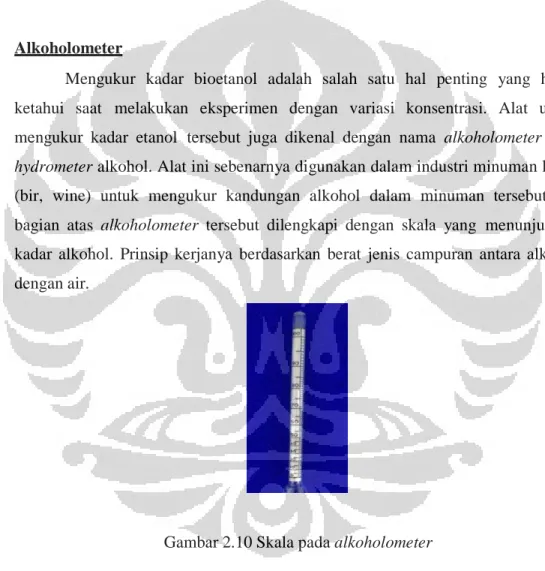 Gambar 2.10 Skala pada alkoholometer 