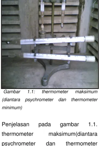 Gambar  1.1:  thermometer  maksimum  (diantara  psychrometer  dan  thermometer  minimum) 