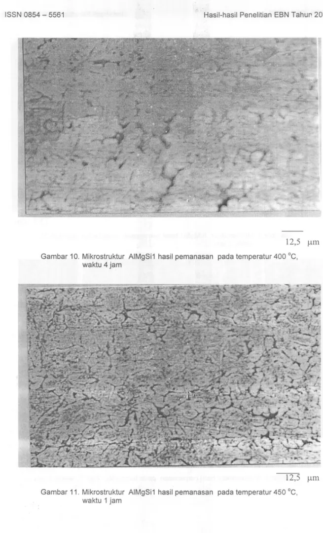 Gambar 10. Mikrostruktur AIMgSi1 hasil pemanasan pada temperatur 400 °e,