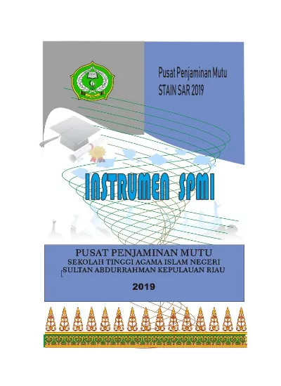 Kalender Pendidikan/Akademik - PEDOMAN / MANUAL MUTU A. Pedoman Penyusunan