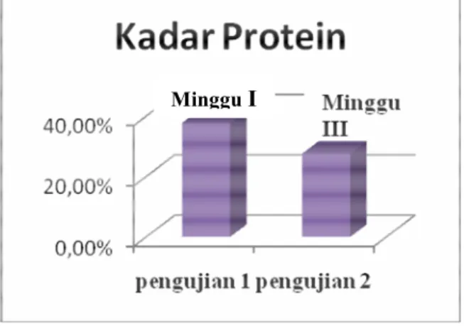 Gambar 4.Grafik Nilai proksimat Kadar Protein.  