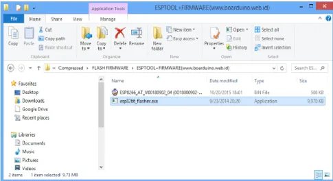 Gambar 3.5 Folder Software ESP Flasher 