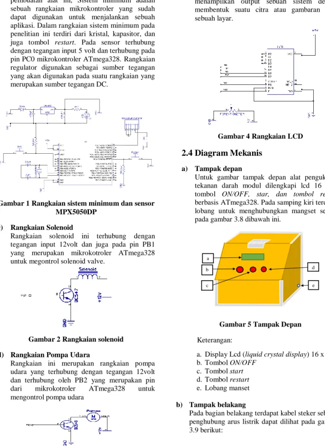 Gambar 3 Gambar rangkaian power supply 12V  b)  Sistem  minimum  rangkaian  regulator  dan 
