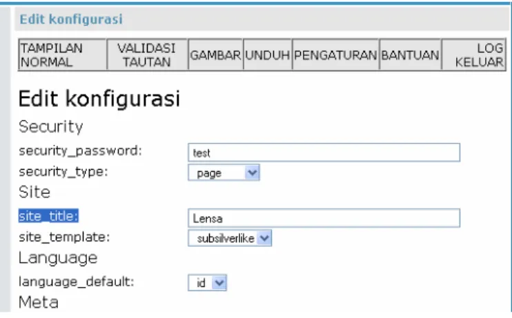 Gambar 7. Tombol penyuntingan 