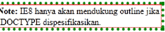 Tabel berikut ini berisi semua properti outline yang dapat digunakan. 