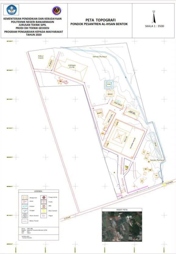 Gambar 6. Peta Topografi Pondok Pesantren Al-Ihsan Bentok 