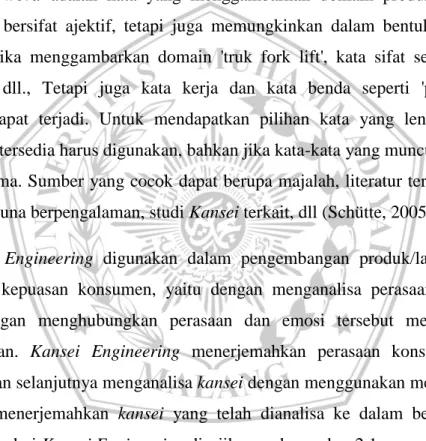 Gambar 2.1 Proses dari Kansei Engineering  