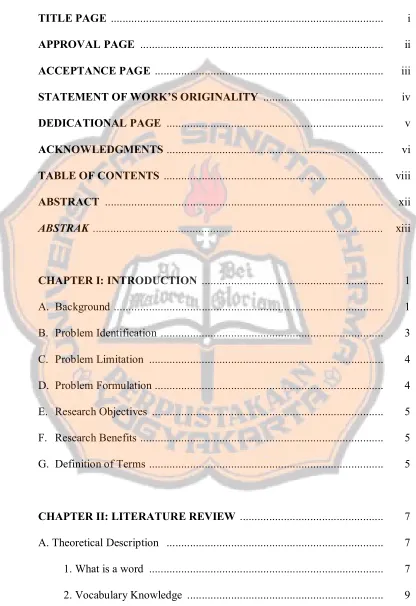 TABLE OF CONTENTS ........................................................................... 