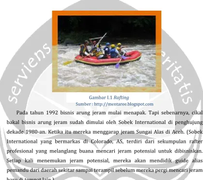 Gambar I.1 Rafting 