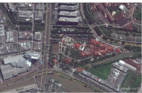 Gambar 2.12 Lokasi Islamic Center Bekasi  Sumber: http://googleearth.co.id 