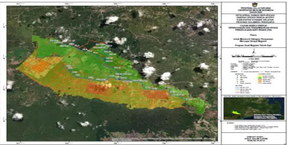 Gambar  4. Peta skema Daerah Irigasi Benua Aporo,2020  Sumber: Berdasarkan hasil analisa Software PDSDA- PAI 