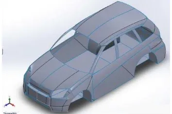 Gambar 1. Bentuk desain dari body mobil Esemka 