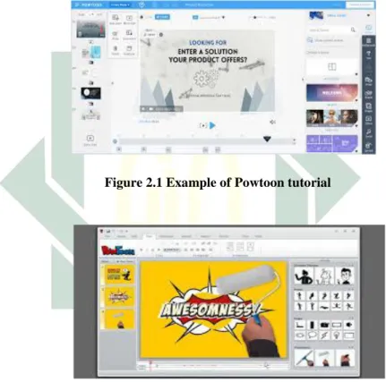 Figure 2.1 Example of Powtoon tutorial 