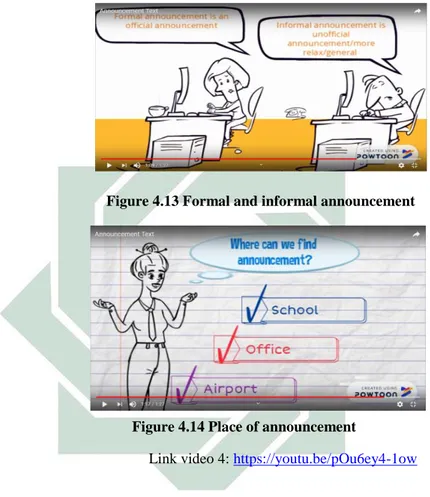 Figure 4.13 Formal and informal announcement 
