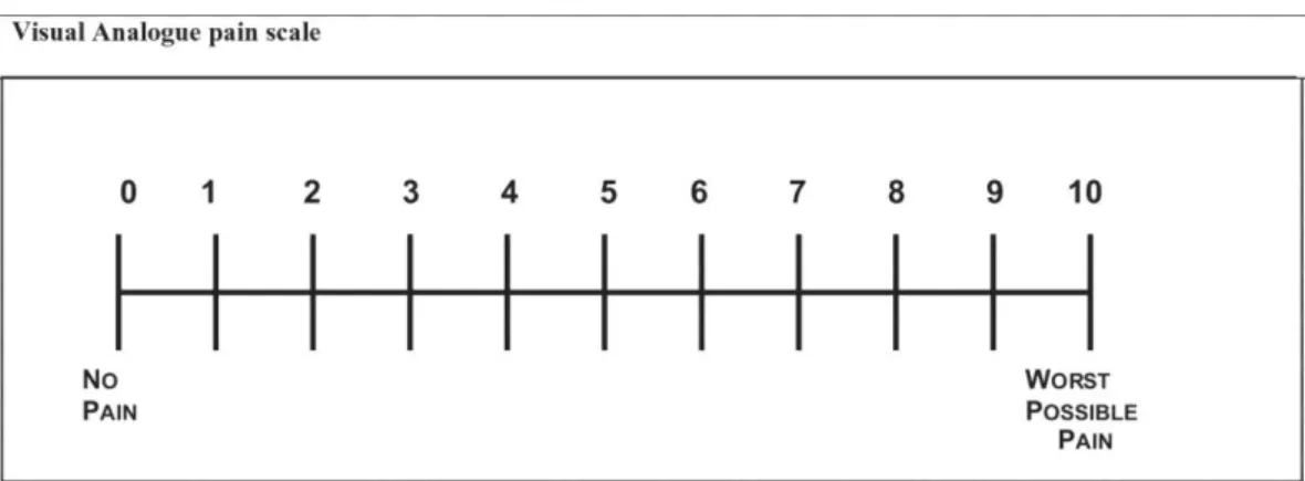 Gambar 2. 6. Modifikasi 10 poin Visual Analog Scale (VAS) 