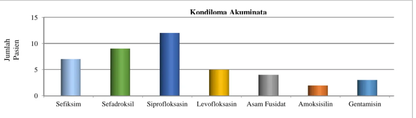 Gambar 9. Diagram Distribusi Pengobatan Pasien Kondiloma akuminata. 