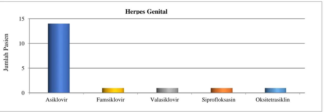 Gambar 10. Diagram Distribusi Pengobatan Pasien Herpes genitalis. 