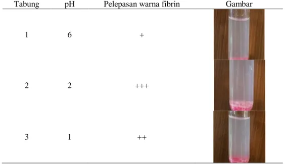Tabel 3  Pengaruh pH terhadap aktivitas pepsin 