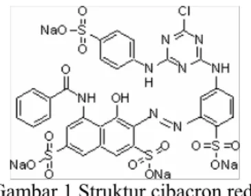 Gambar 1 Struktur cibacron red. 