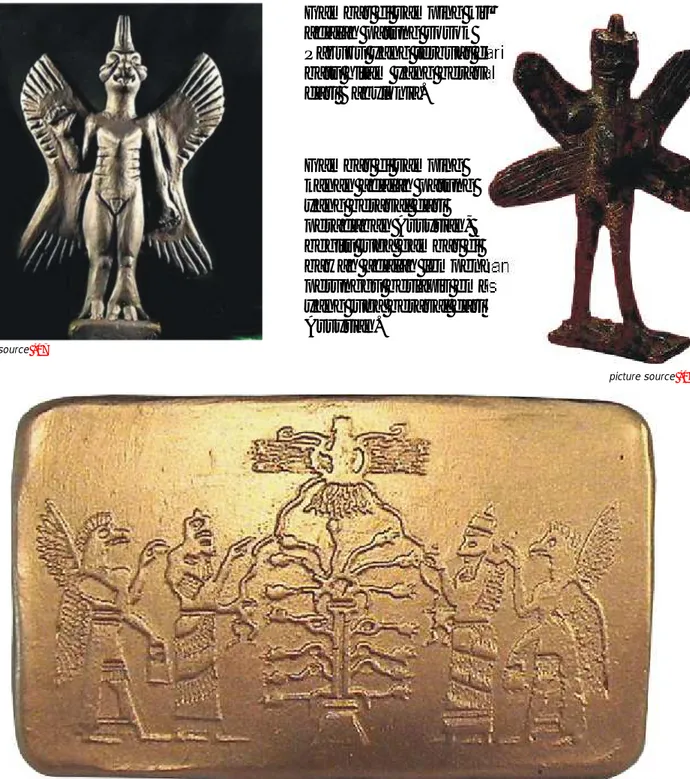 Gambar di samping kiri  adalah patung sosok  Pazuzu yang terbuat dari  batu hitam yang berasal  dari Babylonia.