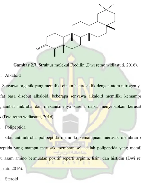 Gambar 2.7. Struktur molekul Fredilin (Dwi retno widiastuti, 2016). 