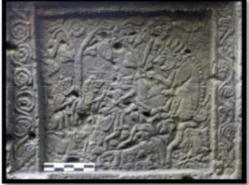 Gambar 1. Salah satu penggambaran relief Tantri di Pertapaan Gunung  Kawi Bebitra 
