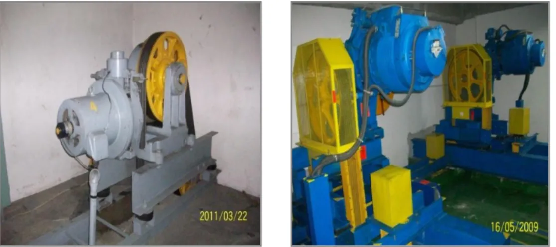 Gambar 4.4 foto mesin di gedung DEPLU (kiri) dan rekomendasi pemasangan  mesin (kanan) 