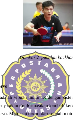 Gambar 2  pukulan backhand 
