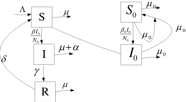 Gambar 4.1 Diagram Transfer Model Penyebaran Flu Burung 