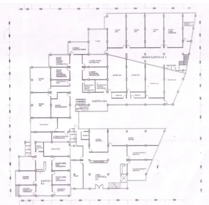 Gambar 1.4     - Denah lantai 3 kampus 5, lantai 4 kampus 4, lantai 1 kampus 2, lantai 2 kampus 1  ( Sumber Data : UNIKOM centre ) 