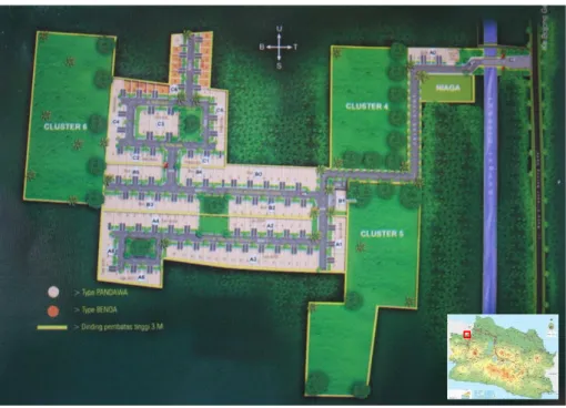 Gambar 1. Site Map Perumahan Puri Kintamani, Cilebut, Bogor 