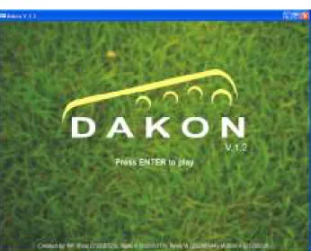 Gambar 6. User interface opening screen dakon v.1.2 