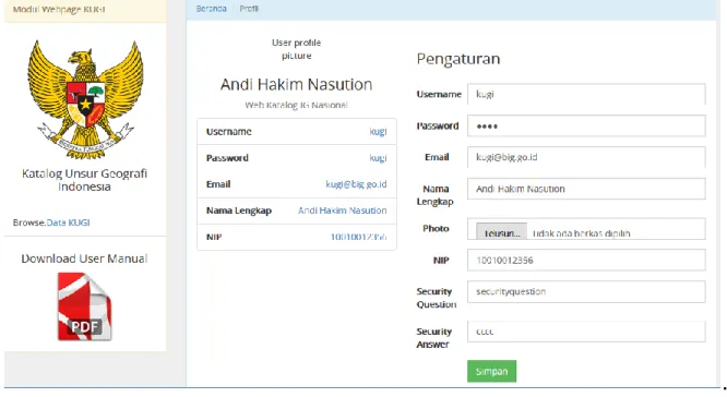 Gambar 26. Menu Profil. 