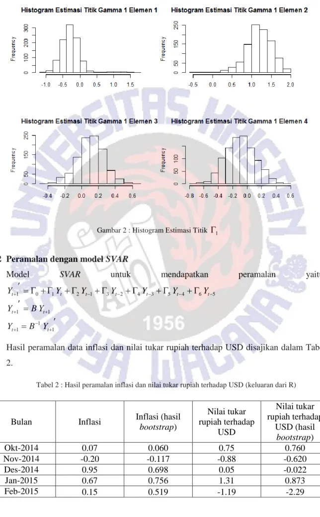 Gambar 2 : Histogram Estimasi Titik   1