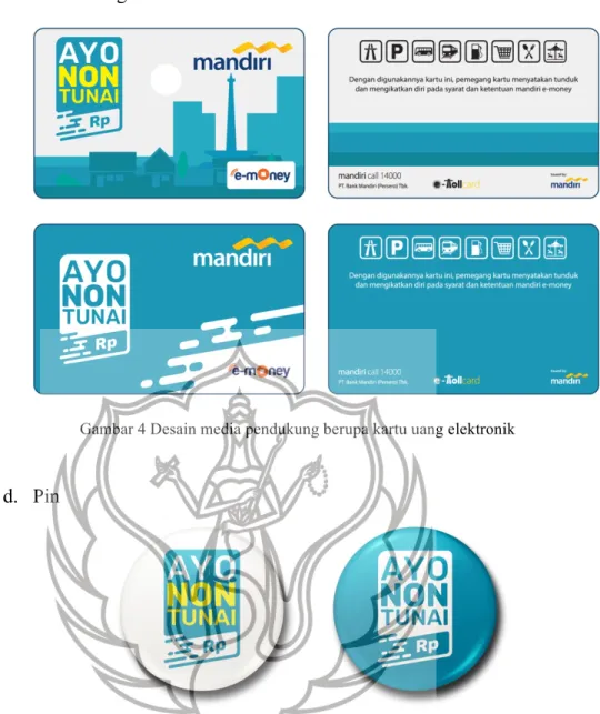 Gambar 4 Desain media pendukung berupa kartu uang elektronik 