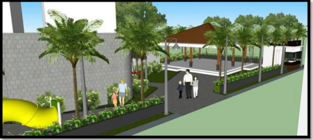 Gambar 9 : Balai Warga dan Taman Bermain Perumahan Compact House di Iklim Tropis Kota Pontianak 