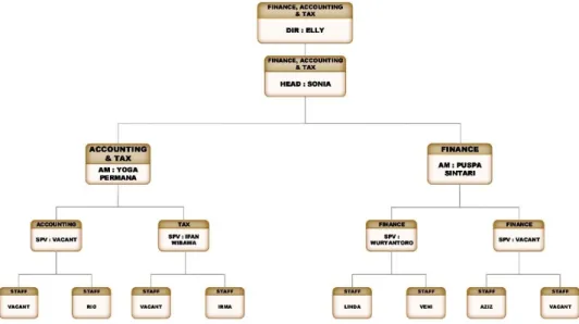 Gambar II.1 Struktur Divisi Finance and Accounting 